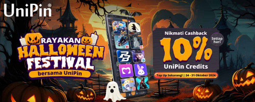 [UniPin x Halloween Festival] – Top Up Game di UniPin & Dapatkan 10.000 UniPin Credits Setiap Hari